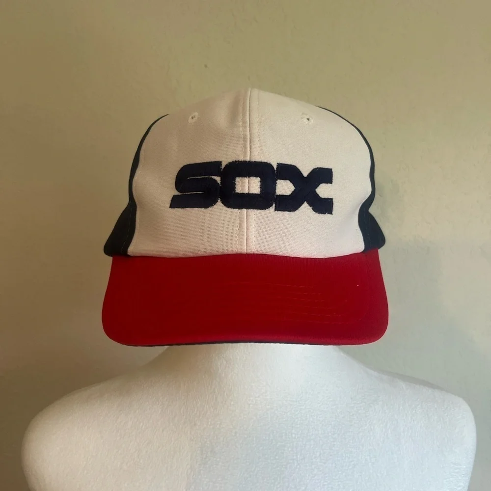 Kids M/L MLB White/Navy/Red Athleisure Chicago Whitesoxs SnapBack Hat